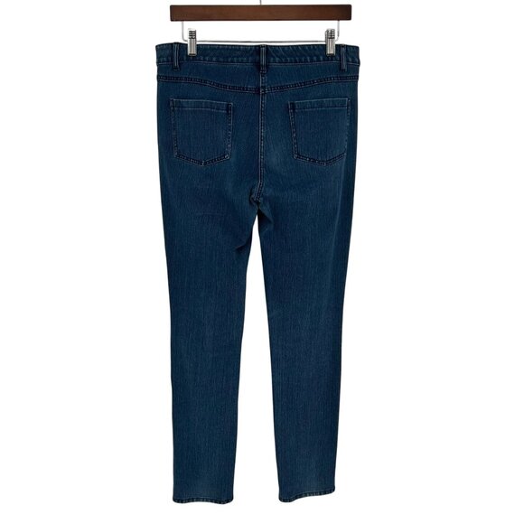 J.McLaughlin Womens Mid Rise Skinny Leg Jeans Size 8 Blue Denim Ankle Stretch - Picture 2 of 12